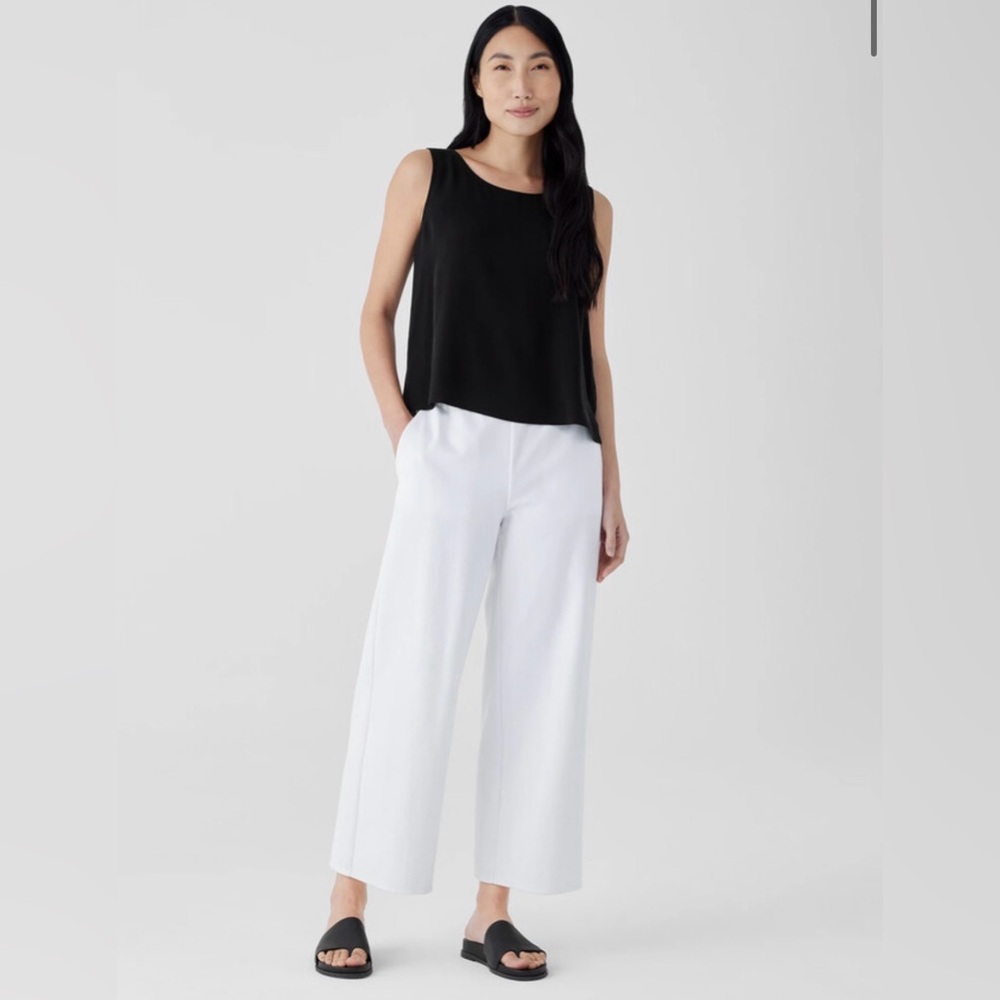 Eileen Fisher Wide Ankle Pants, White, XXS